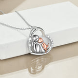 Sterling Silver Keepsake Dog  Lover Memorial Pendant Necklace Gifts for Women
