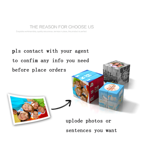 Customize Rubik's Cube Personalized Photo Sentences Gifts