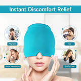 Form Fitting Gel Ice Headache/Migraine/Sinus Relief Hat