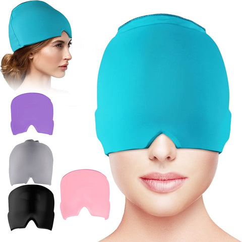 Form Fitting Gel Ice Headache/Migraine/Sinus Relief Hat