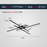 Black chandelier led ceiling light