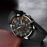 Men Sports Watch Stainless Steel Quartz