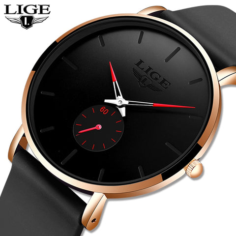 LIGE Ultra-Thin Mens Luxury Sport Watch