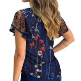 Floral Print Chiffon Jumper Blouse