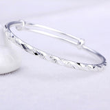 Silver plated leaf bracelet