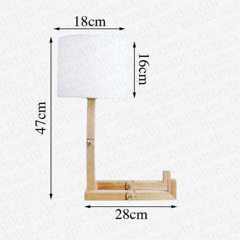Wooden Manikin Tableside Lamp