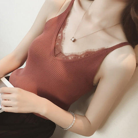 Women's Camisole Lace Tanks Tops