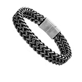 Men's Stainless Steel Chain Bracelet with Magnetic Clasp