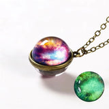 Nebula Galaxy Double Sided Pendant Necklace