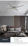 Black chandelier led ceiling light