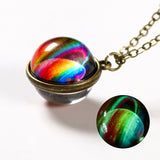 Nebula Galaxy Double Sided Pendant Necklace