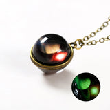 Nebula Galaxy Double Sided Pendant Necklace