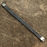 Men's Stainless Steel Chain Bracelet with Magnetic Clasp