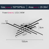 Black chandelier led ceiling light