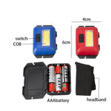 Mini 3W COB Led Headlight - Waterproof Headlamp Flashlight For Camping & Fishing