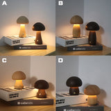 Cute Wooden Mushroom LED Lamp Light, Great for Bedside, Table Top or Children’s Room.