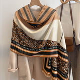 Dual Thick Winter Floral Pashmina Shawls and Cashmere Wraps