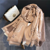 Dual Thick Winter Floral Pashmina Shawls and Cashmere Wraps