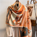 Dual Thick Winter Floral Pashmina Shawls and Cashmere Wraps