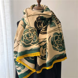 Dual Thick Winter Floral Pashmina Shawls and Cashmere Wraps