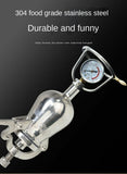 Hand Popcorn Machine Home Small 304 Stainless Steel Grain Amplifier Old-Fashioned Hand Cranked Mini Popcorn Pot