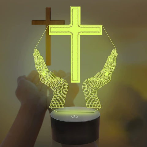 Jesus Cross 3D LED Night Light