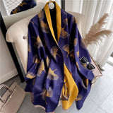 Dual Thick Winter Floral Pashmina Shawls and Cashmere Wraps