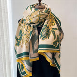 Dual Thick Winter Floral Pashmina Shawls and Cashmere Wraps