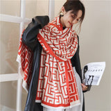Dual Thick Winter Floral Pashmina Shawls and Cashmere Wraps