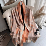 Dual Thick Winter Floral Pashmina Shawls and Cashmere Wraps