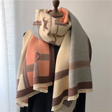 Dual Thick Winter Floral Pashmina Shawls and Cashmere Wraps