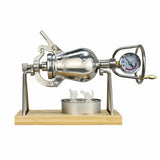 Hand Popcorn Machine Home Small 304 Stainless Steel Grain Amplifier Old-Fashioned Hand Cranked Mini Popcorn Pot