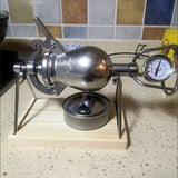 Hand Popcorn Machine Home Small 304 Stainless Steel Grain Amplifier Old-Fashioned Hand Cranked Mini Popcorn Pot