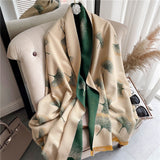 Dual Thick Winter Floral Pashmina Shawls and Cashmere Wraps