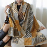 Dual Thick Winter Floral Pashmina Shawls and Cashmere Wraps
