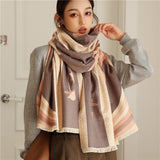 Dual Thick Winter Floral Pashmina Shawls and Cashmere Wraps