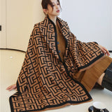 Dual Thick Winter Floral Pashmina Shawls and Cashmere Wraps