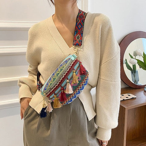 Folk Style Waist Bag