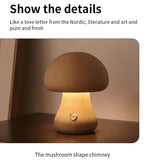 Cute Wooden Mushroom LED Lamp Light, Great for Bedside, Table Top or Children’s Room.