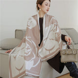 Dual Thick Winter Floral Pashmina Shawls and Cashmere Wraps