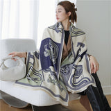 Dual Thick Winter Floral Pashmina Shawls and Cashmere Wraps