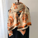 Dual Thick Winter Floral Pashmina Shawls and Cashmere Wraps