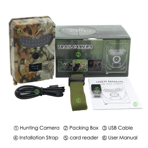 Waterproof Outdoor Hunting Camera HD 12MP Detector - Infrared Heat Sensing Night Vision