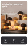 Cute Wooden Mushroom LED Lamp Light, Great for Bedside, Table Top or Children’s Room.