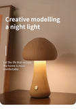 Cute Wooden Mushroom LED Lamp Light, Great for Bedside, Table Top or Children’s Room.