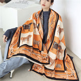 Dual Thick Winter Floral Pashmina Shawls and Cashmere Wraps