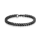 Men's Stainless Steel Chain Bracelet with Magnetic Clasp