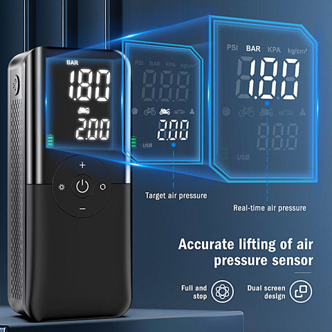 Portable Inflator Pump for Cars, Bicycles, and Balls