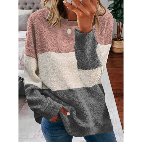 Women's Plush Stitching Sweater