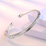 Silver plated leaf bracelet